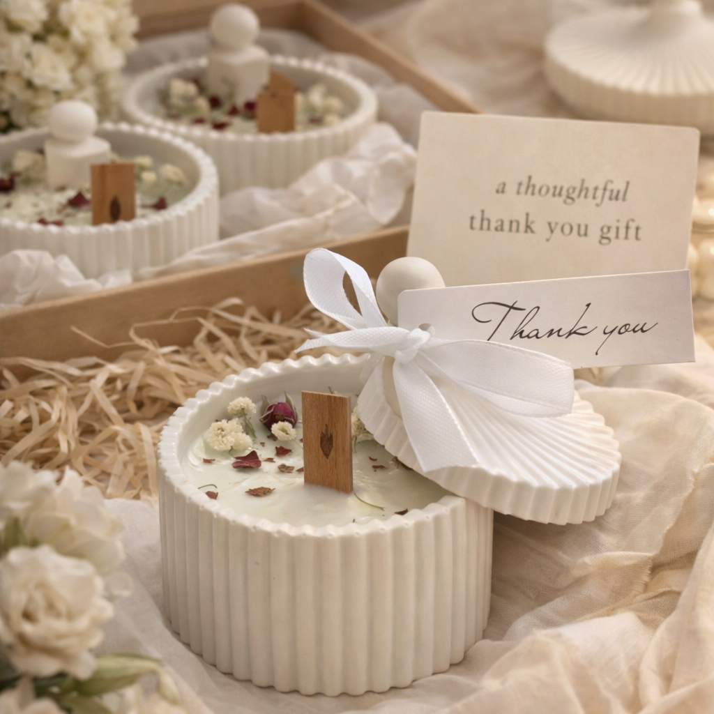 Personalized Bridal Favor Candles