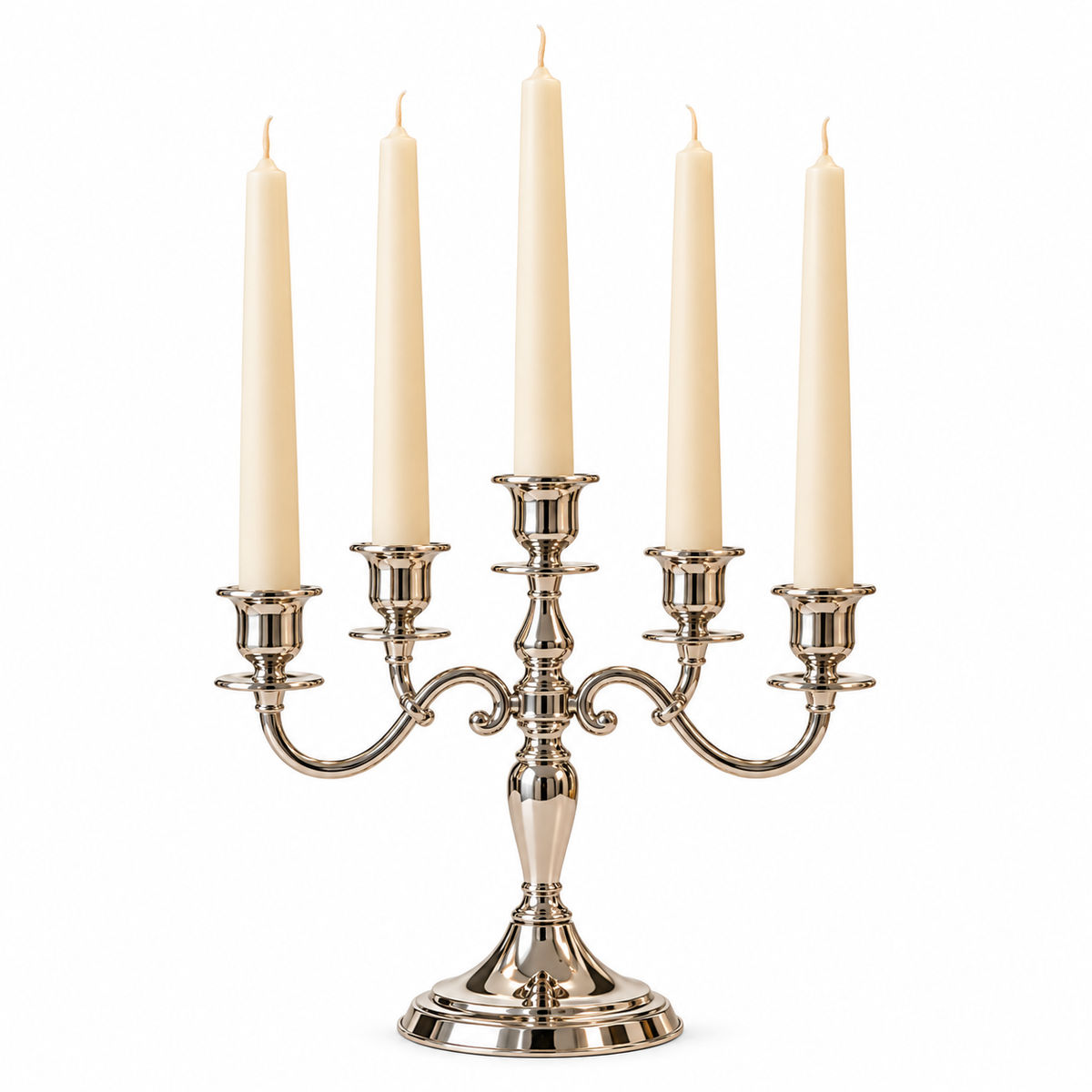 Taper Candle Set with 5-Arm Candle Holder